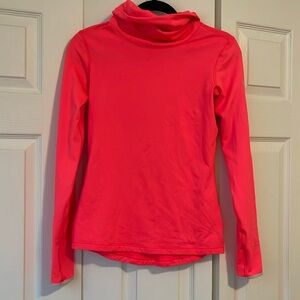 Nike - bright Pink Long sleeve workout top with turtleneck. Women’s Small